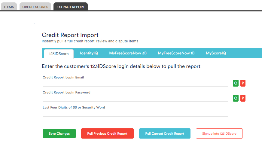 Extract Credit Reports - Business Credit Builder Software