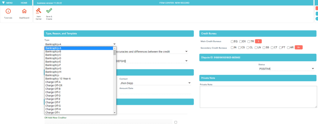 Item Center - Business Credit Machine Item Center - Business Credit Machine